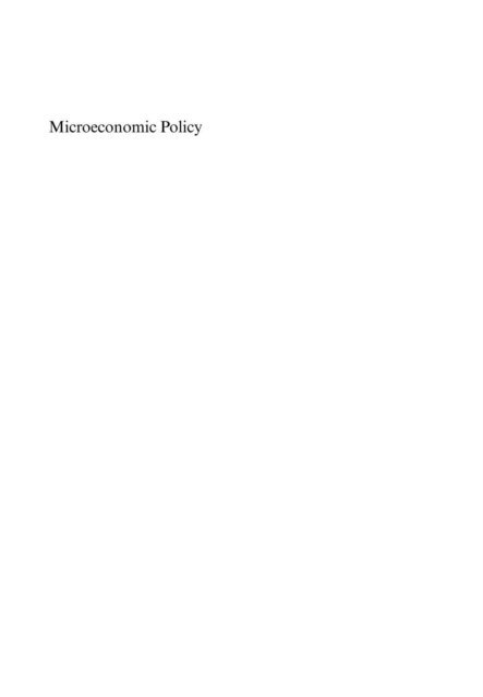 Keith Hartley, Clem Tisdell - Microeconomic Policy, E-bok