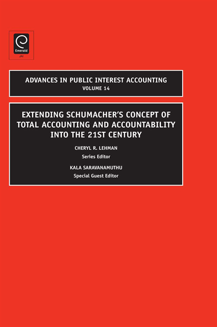 Kala Saravanamuthu - Extending Schumacher's Concept of Total Accounting and Accountability into the 21st Century, E-bok