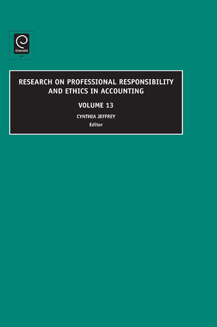 Cynthia Jeffrey - Research on Professional Responsibility and Ethics in Accounting, E-bok