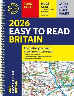 Philip's Maps - 2026 Philip's Easy to Read Road Atlas of Britain, Häftad