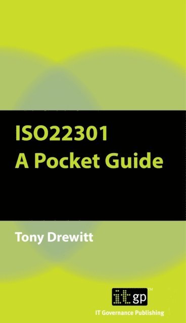 Tony Drewitt - ISO22301, E-bok