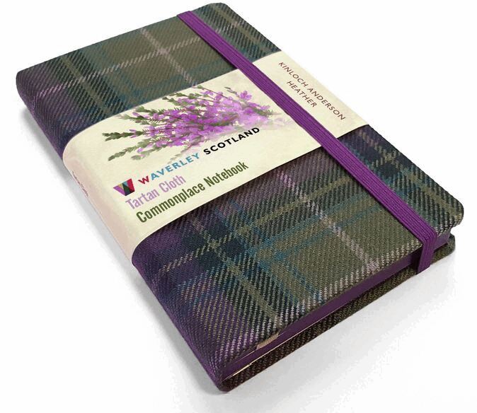 Waverley S.T. (M): Heather Pocket Genuine Tartan Cloth Commonplace Notebook, Inbunden