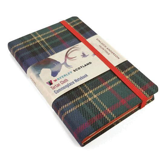 Waverley S.T. (M): Hunting Pocket Genuine Tartan Cloth Commonplace Notebook, Inbunden