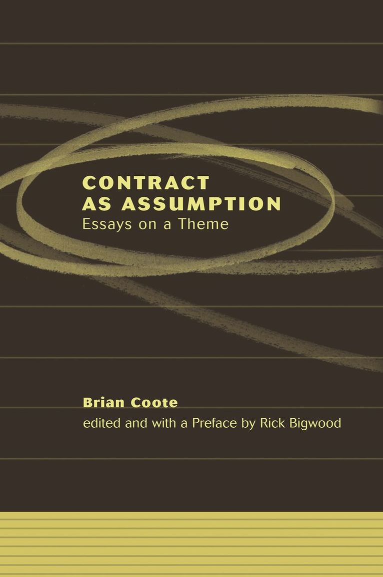 Brian Coote, Rick Bigwood - Contract as Assumption, Inbunden