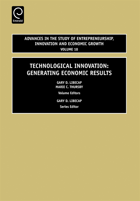 Marie Thursby, Gary D. Libecap - Technological Innovation, E-bok