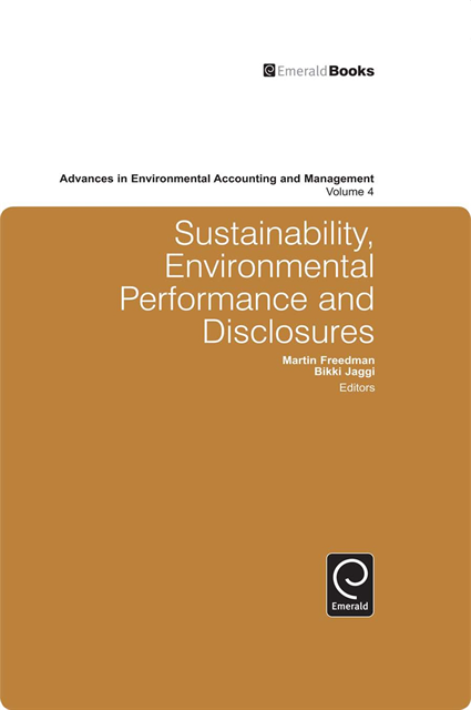 Bikki Jaggi, Marty Freedman - Sustainability, Environmental Performance and Disclosures, E-bok