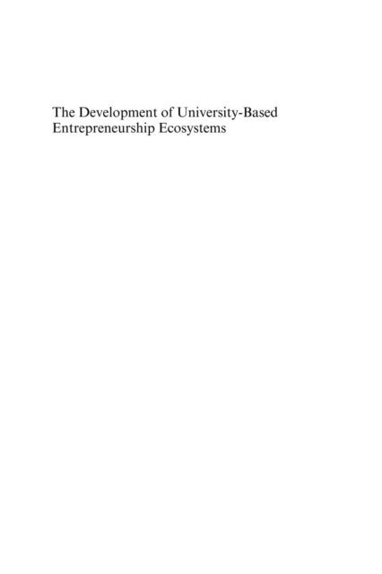 John S.ibley Butler, Mark P. Rice, Patricia G. Greene, Michael L. Fetters - Development of University-Based Entrepreneurship Ecosystems, E-bok