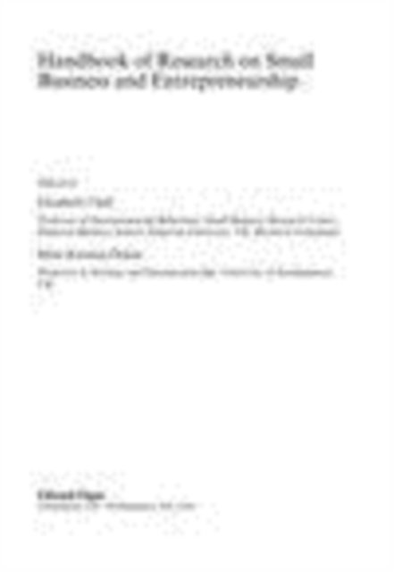 Mine Karatas-Ozkan, Elizabeth Chell - Handbook of Research on Small Business and Entrepreneurship, E-bok