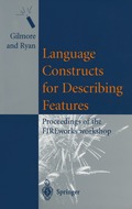 Language Constructs for Describing Features