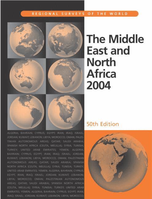 Europa Publications - Middle East and North Africa 2004, Inbunden