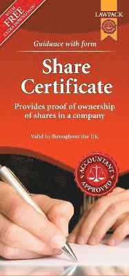 Share Certificate, Häftad