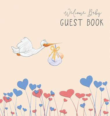 BABY SHOWER GUEST BOOK with GIFT LOG (Hardcover) for Baby Naming Day, Baby Shower Party, Christening or Baptism Ceremony, Welcome Baby Party, Inbunden