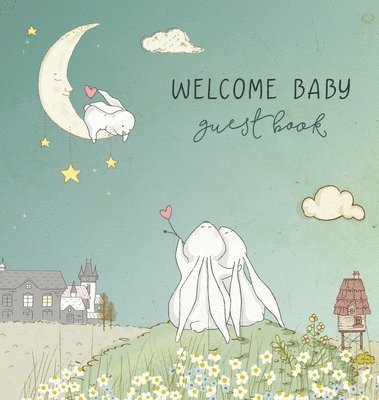 BABY SHOWER GUEST BOOK with GIFT LOG (HARDCOVER) for Baby Naming Day, Baby Shower Party, Christening or Baptism Ceremony, Welcome Baby Party, Inbunden