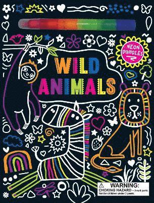 Neon Doodles Book - Wild Animals, Häftad
