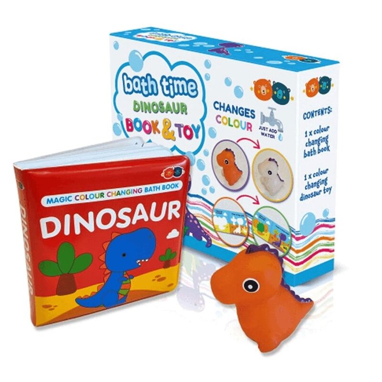 Magic Colour Changing Bath Book & Toy - Dinosaur, Häftad