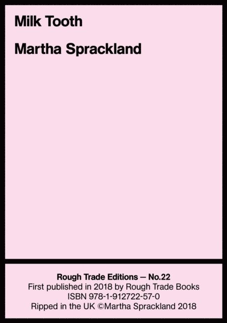 Martha Sprackland - Milk Tooth, E-bok