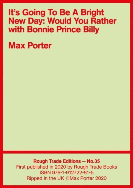 Max Porter - It's Going To Be  A Bright New Day, E-bok