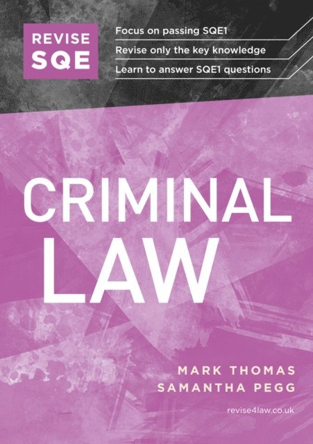 Samantha Pegg, Mark Thomas - Revise SQE Criminal Law, E-bok