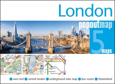 Popout Maps - London PopOut Map - pocket size pop up map of London, Övrigt