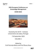 ECKM vol 2- Proceedings of the 24th European Conference on Knowledge Management-VOL 2