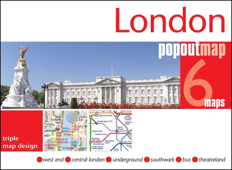 London PopOut Map - 3 pop up maps in 1 pocket size format, Övrigt