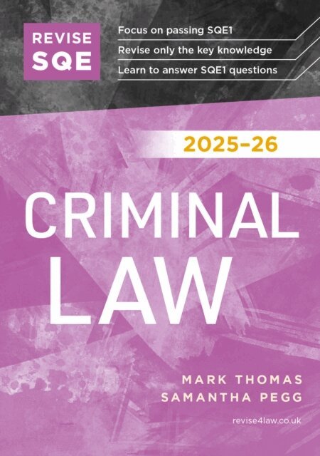 Samantha Pegg, Mark Thomas - Revise SQE Criminal Law 2025/26, E-bok