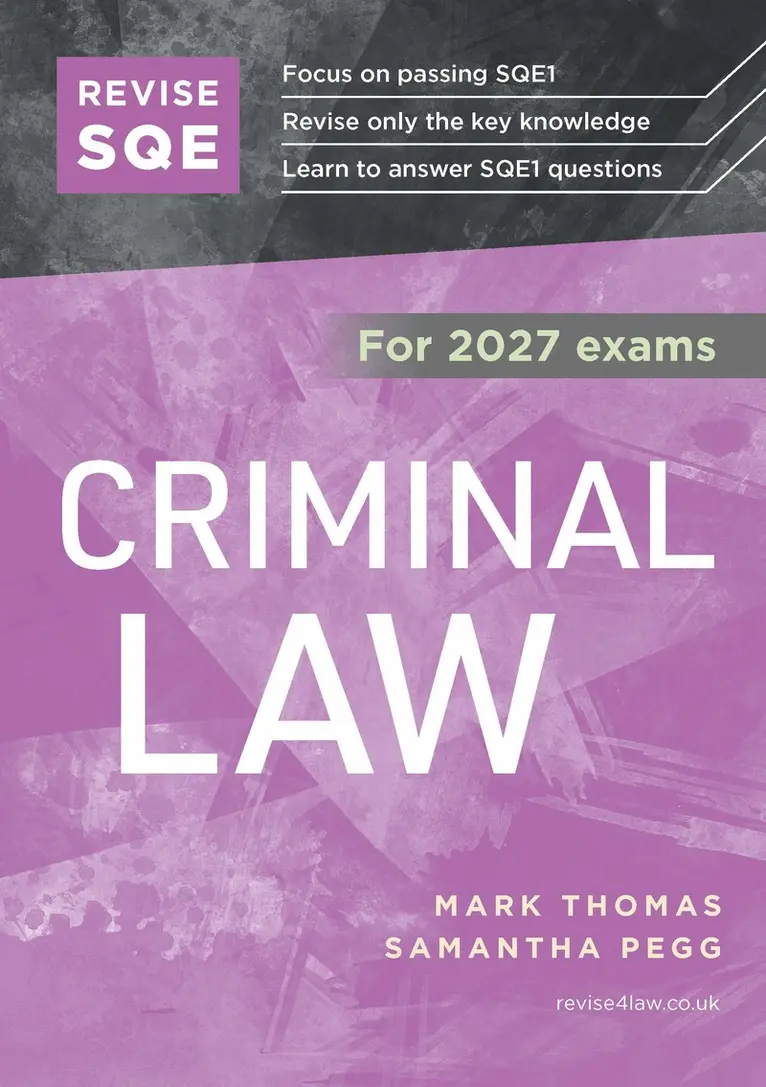 Mark Thomas, Samantha Pegg - Revise SQE Criminal Law 2027, Häftad. Tillgänglighet: Lägg i varukorg