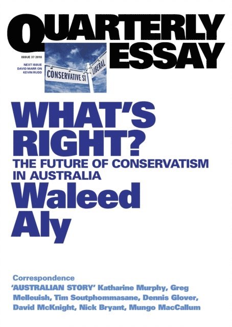 Waleed Aly - Quarterly Essay 37 What's Right?, E-bok