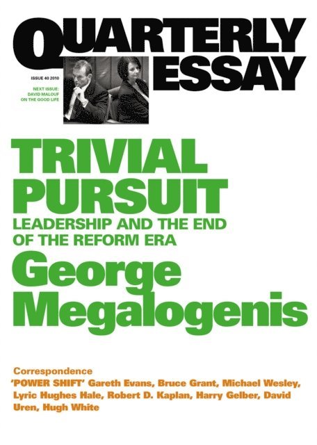 George Megalogenis - Trivial Pursuit, E-bok