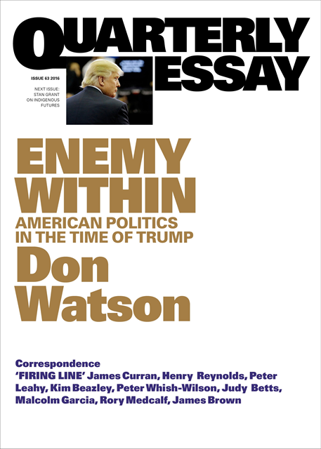 Don Watson - Quarterly Essay 63 Enemy Within, E-bok