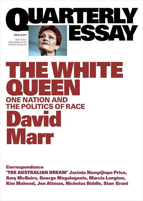 David Marr - Quarterly Essay 65 The White Queen, E-bok