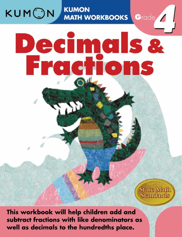 Kumon Grade 4 Decimals & Fractions, Häftad