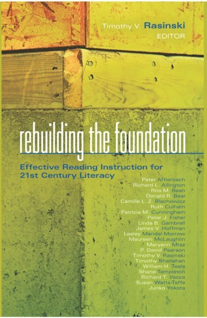 Timothy V. Rasinski - Rebuilding the Foundation, E-bok