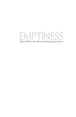 Robert Wolfe - Emptiness: Robert Wolfe on the ultimate teaching of ajata/sunyata, Häftad