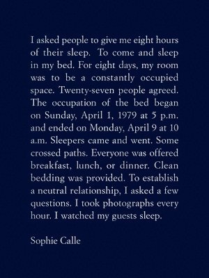Sophie Calle: The Sleepers, Inbunden