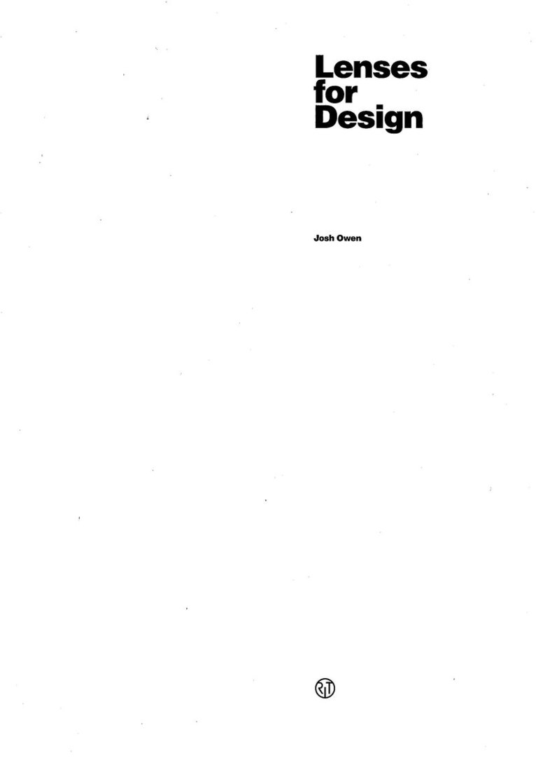 Josh Owen - Lenses for Design, Inbunden