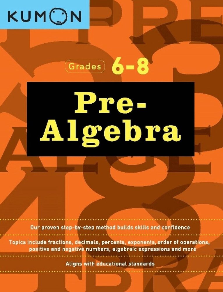 Kumon - Kumon Grades 6-8 Pre-Algebra, Häftad. Tillgänglighet: Lägg i varukorg