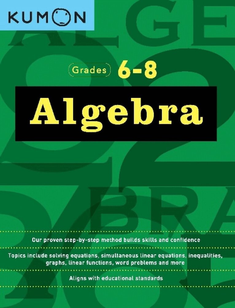 Kumon - Kumon Grades 6-8 Algebra, Häftad. Tillgänglighet: Lägg i varukorg