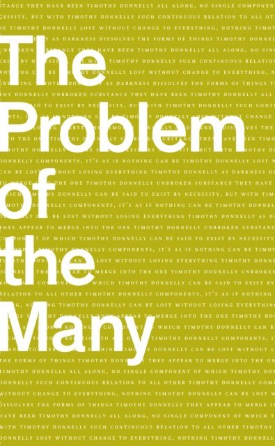 Timothy Donnelly - Problem of the Many, E-bok