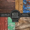 Wood Background Scrapbook Paper Pad 8x8 Scrapbooking Kit for Papercrafts, Cardmaking, DIY Crafts, Rustic Texture Design, Multicolor