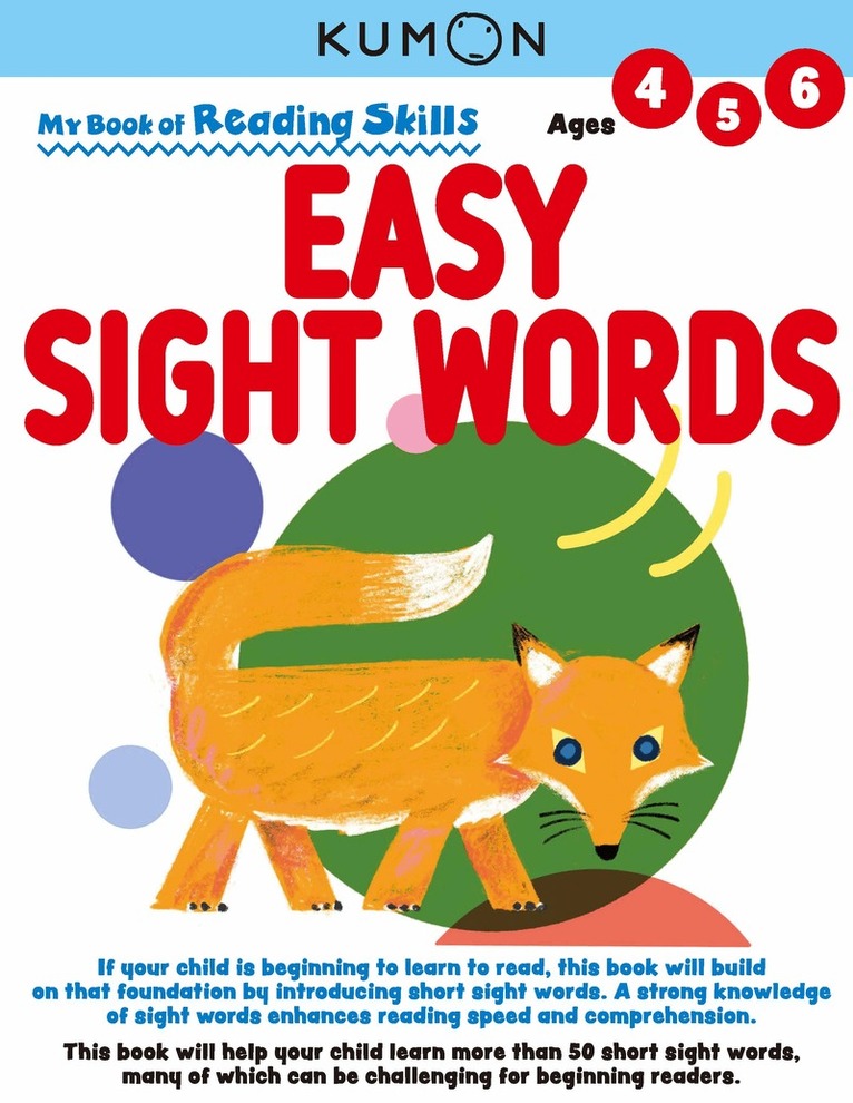 Kumon Publishing - Kumon My Bk of Reading Skills: Easy Sight Words, Häftad. Tillgänglighet: Lägg i varukorg