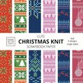 Cute Christmas Knit Scrapbook Paper