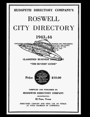 Hudsepth Directory Company's - Roswell City Directory 1943-44, Häftad