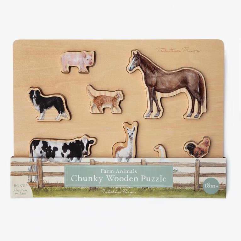 Tabitha Paige - Farm Animals Chunky Wooden Puzzle. Tillgänglighet: Kommande