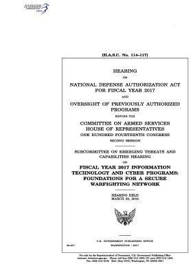 United States House of Representatives, Committee on Armed Services - Hearing on National Defense Authorization Act for Fiscal Year 2017 and oversight of previously authorized programs before the Committee on Armed Servi, Häftad. Tillgänglighet: Lägg i varukorg