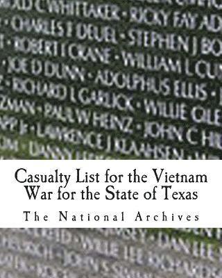 The National Archives - Casualty List for the Vietnam War for the State of Texas, Häftad