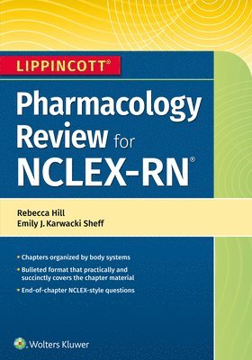 Rebecca Hill, Emily Sheff - Lippincott Nclex-RN Pharmacology Review, Häftad. Tillgänglighet: Lägg i varukorg