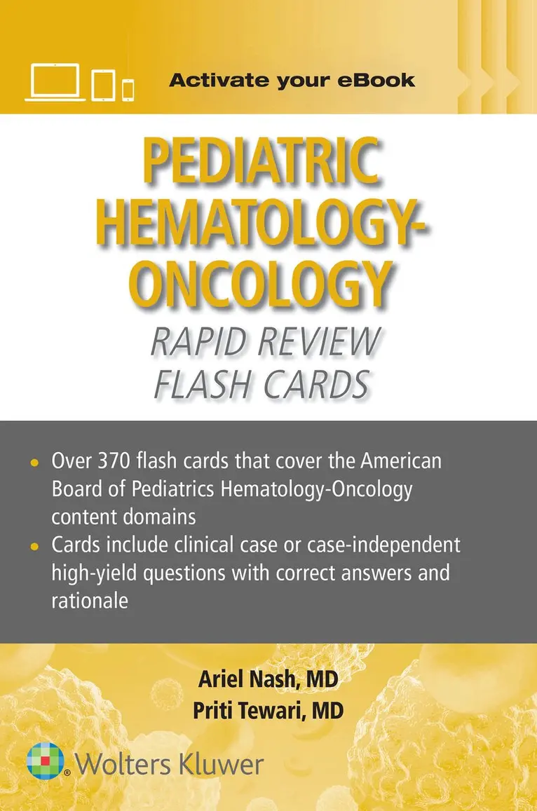 Pediatric Hematology-Oncology Rapid Review Flash Cards Print + eBook with Multimedia