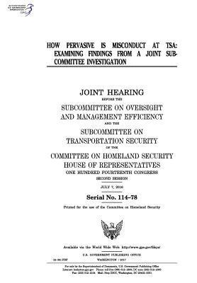 United States House of Representatives, Committee on Homeland Security - How pervasive is misconduct at TSA: examining findings from a joint subcommittee investigation: joint hearing before the Subcommittee on Oversight and, Häftad. Tillgänglighet: Lägg i varukorg