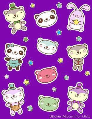 Sticker Album For Girls: 100 Plus Pages For PERMANENT Sticker Collection, Activity Book For Girls, Purple - 8.5 by 11 av Fat Dog Journals